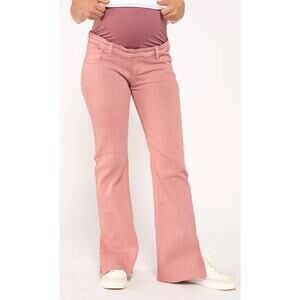 ohma! Barcelona Flare Maternity‎ Jeans Pink Size 8 Pregnancy Adjustable